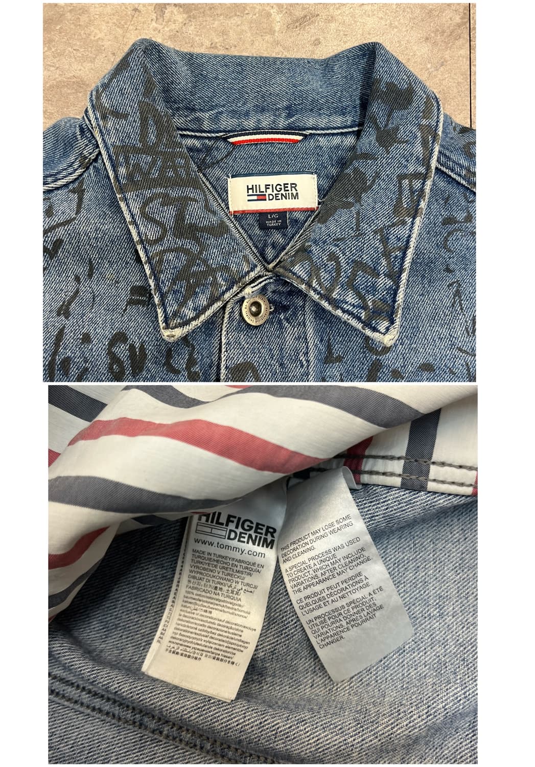 타미힐피거 데님 자켓 L #csz2689 상품이미지3
