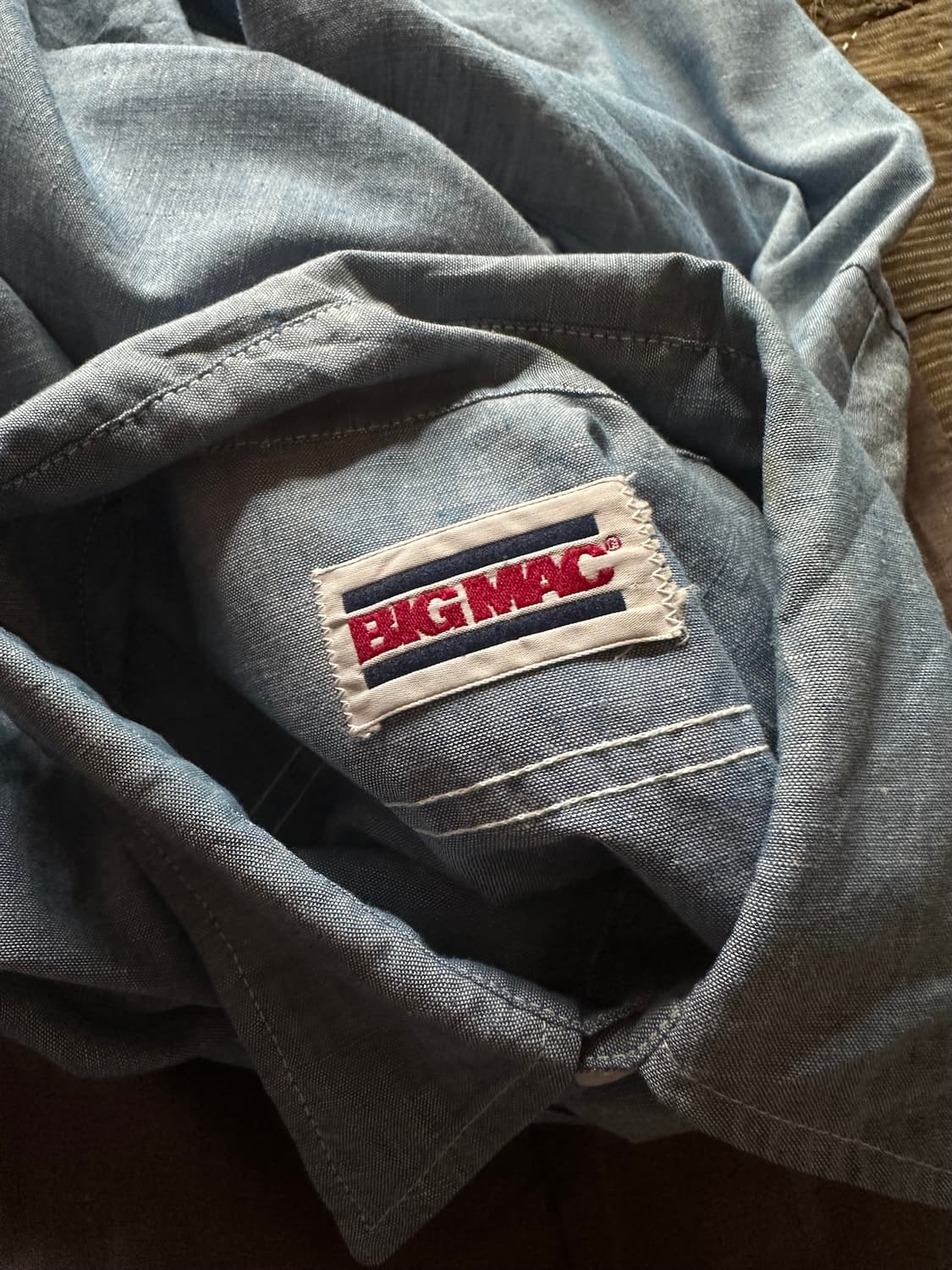 80s JC PENNEY BIG MAC 빈티지 빅맥 샴브레이 워크 셔츠 상품이미지5