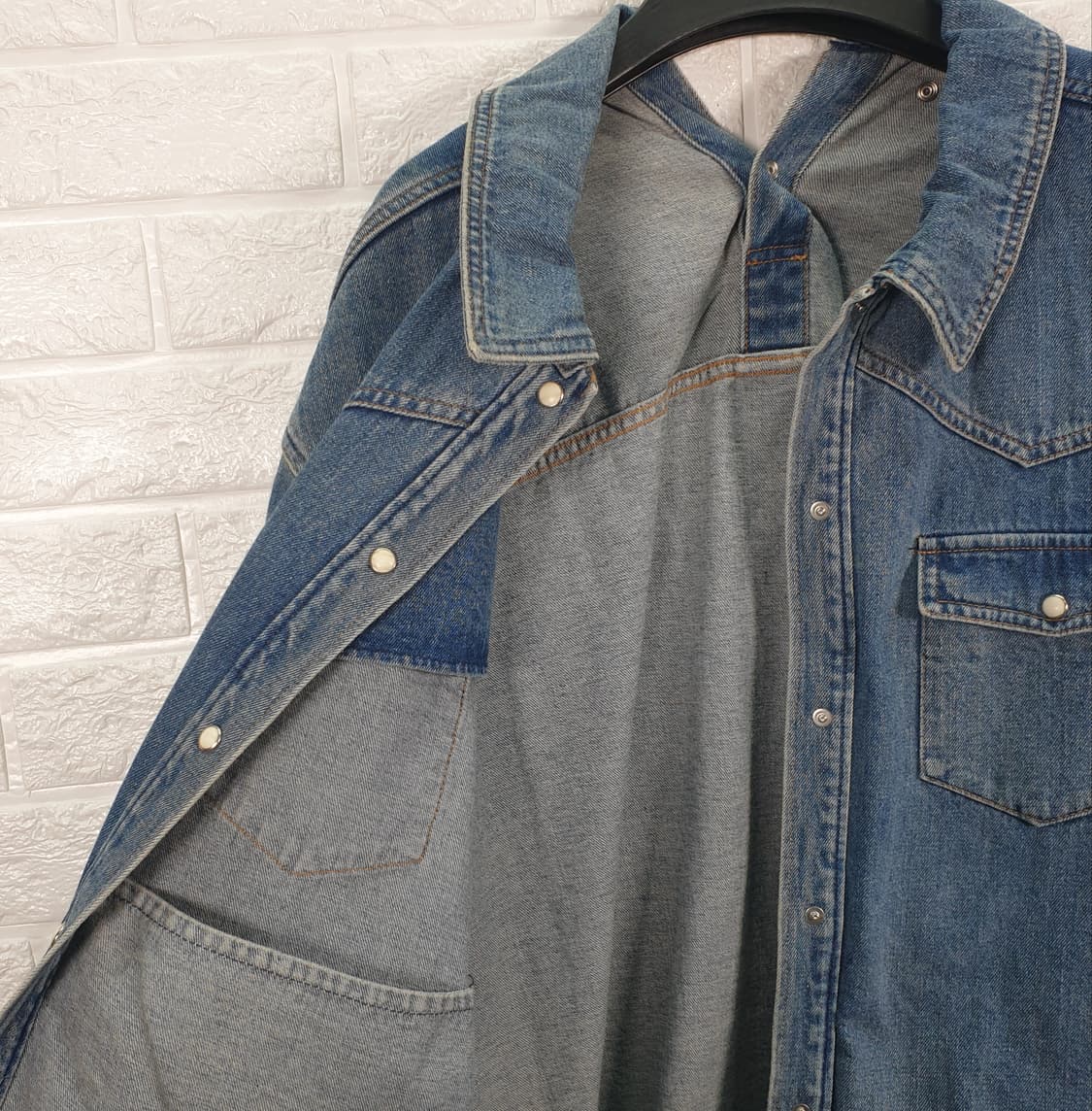 [66]시스템 루즈핏 포켓 데님 자켓 상품이미지5