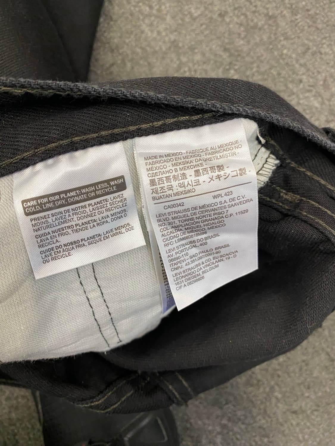 Levis 리바이스 505 흑청 데님팬츠 상품이미지8