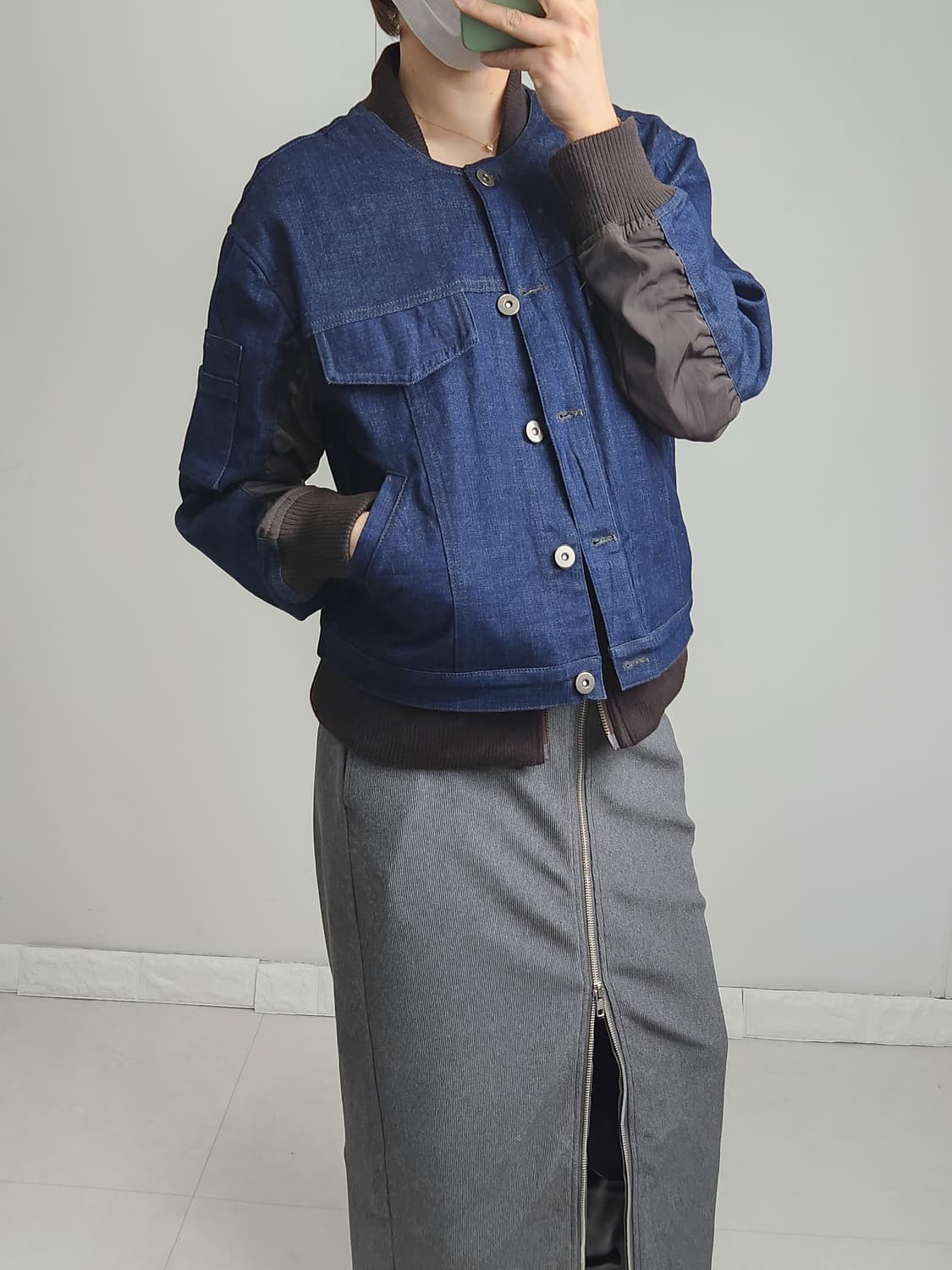 데님 셔링 자켓 상품이미지2