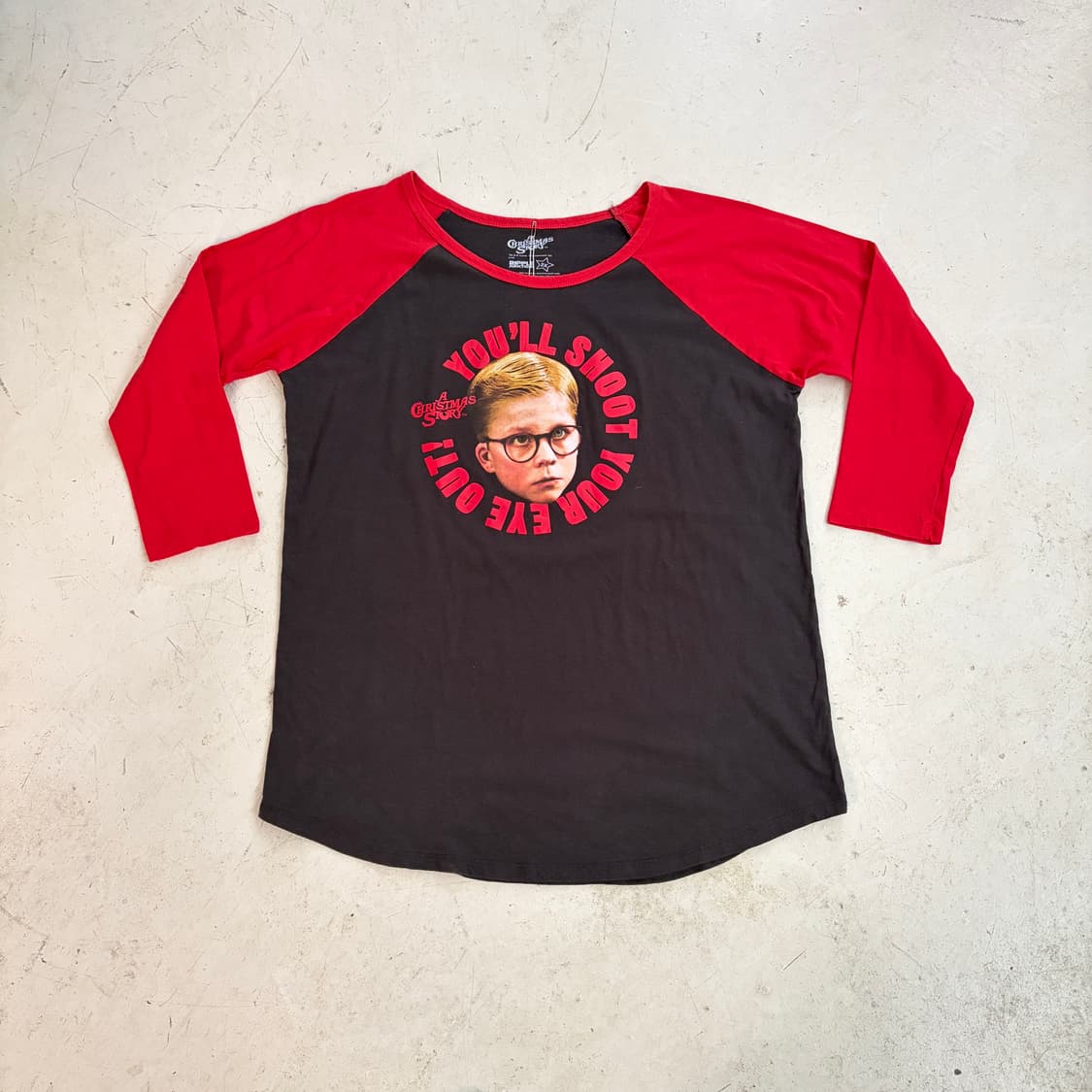 크리스마스 스토리 오피셜 빈티지 7부 나그랑 티셔츠 2XL 상품이미지1