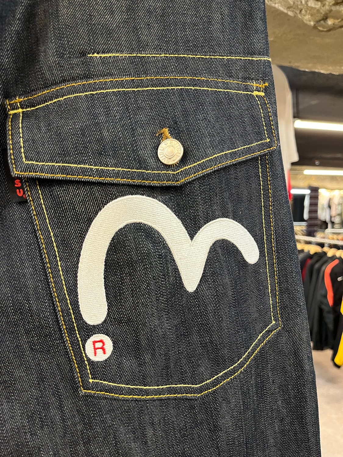 에비수 백프린팅 데님 팬츠 36  #csz1792 상품이미지5