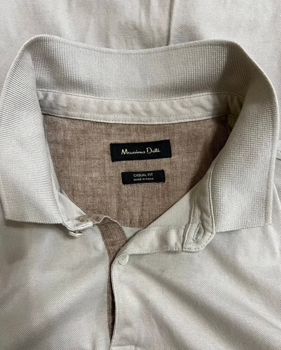 마시모뚜띠 남성 베이지브라운 PK카라반팔티셔츠 상품이미지5