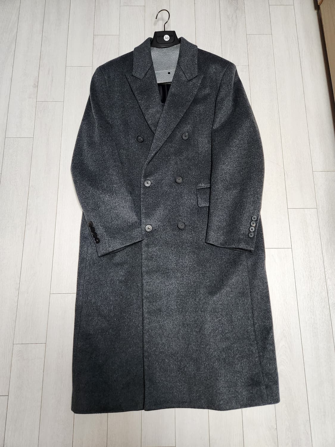 마마가리 캐시50 더블 코트 차콜 50사이즈 상품이미지1