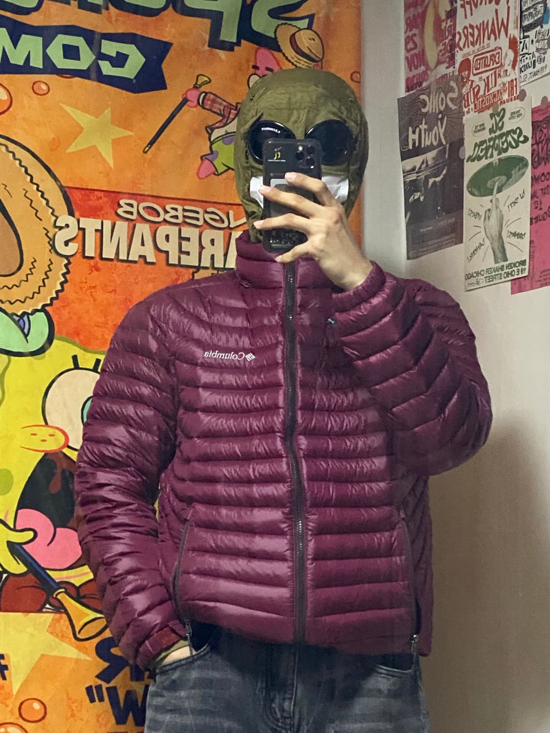 컬럼비아 옴니쉴드 패딩 버건디 L 상품이미지4