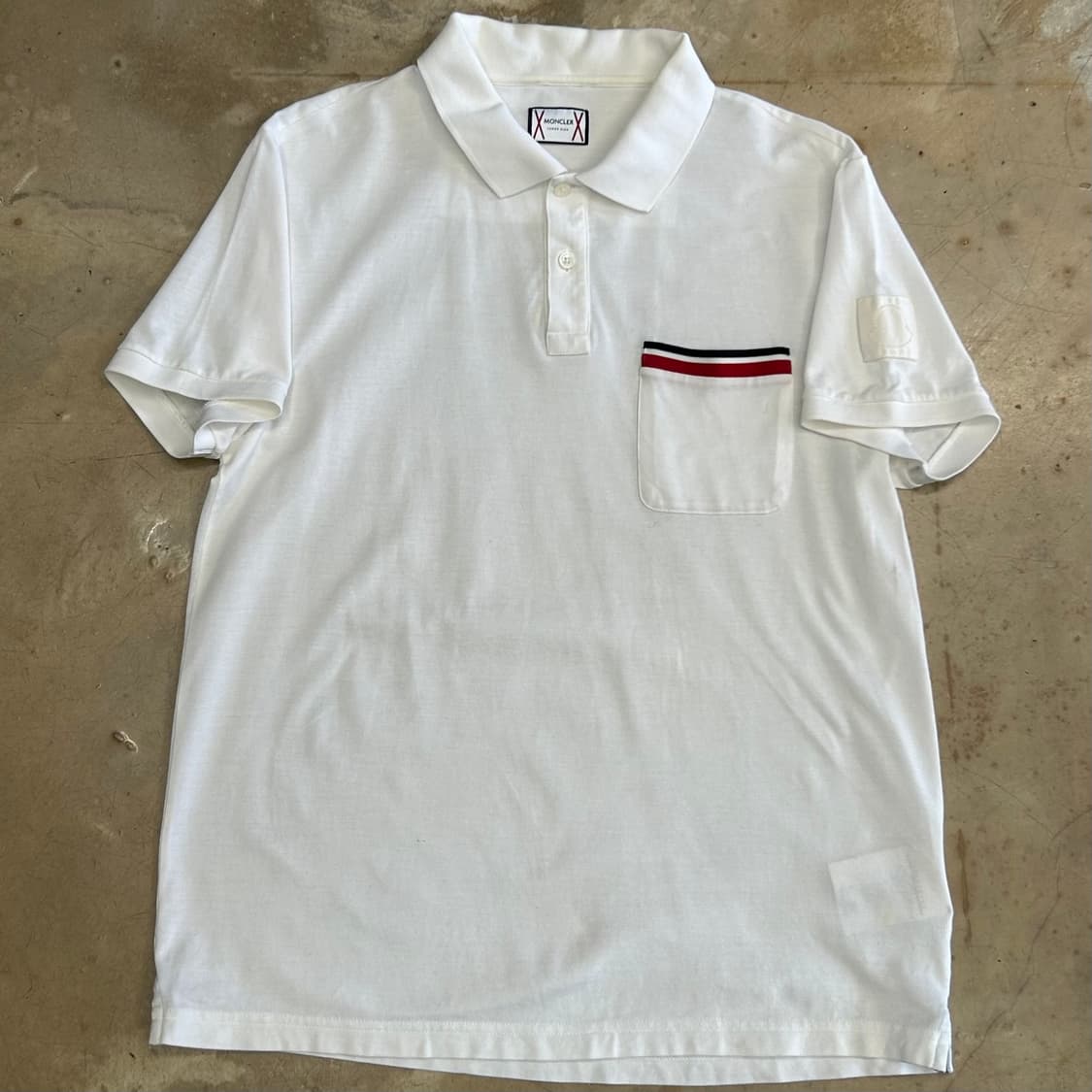 🫶🏻 몽클레어 감마블루 White 카라 반팔티 🫶🏻 상품이미지1
