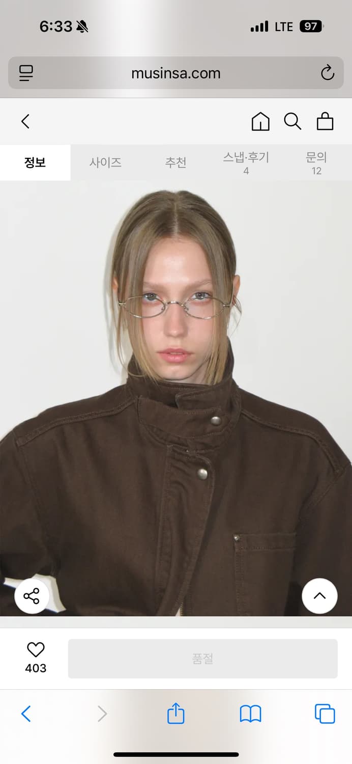 썬번프로젝트 oversized work jacket (brown) 상품이미지5