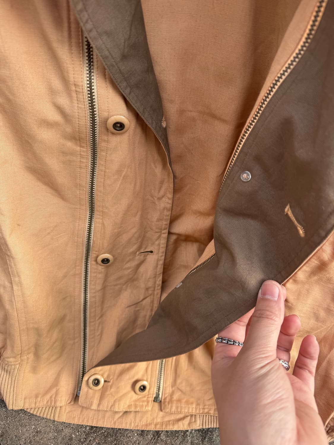 Donna Uno 지퍼디테일 후드 봄버자켓  상품이미지6