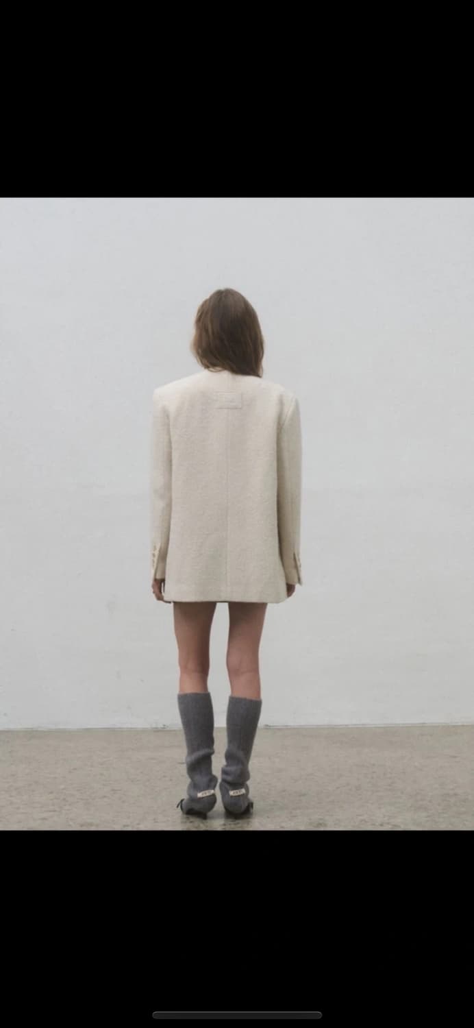 포에토 트위드 자켓 아이보리 상품이미지2