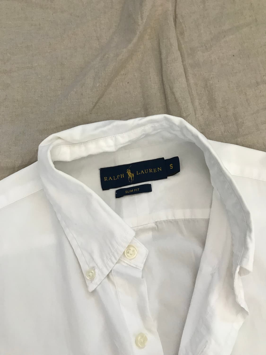 폴로 랄프로렌 포니로고 슬림핏 화이트 반팔 셔츠 상품이미지8