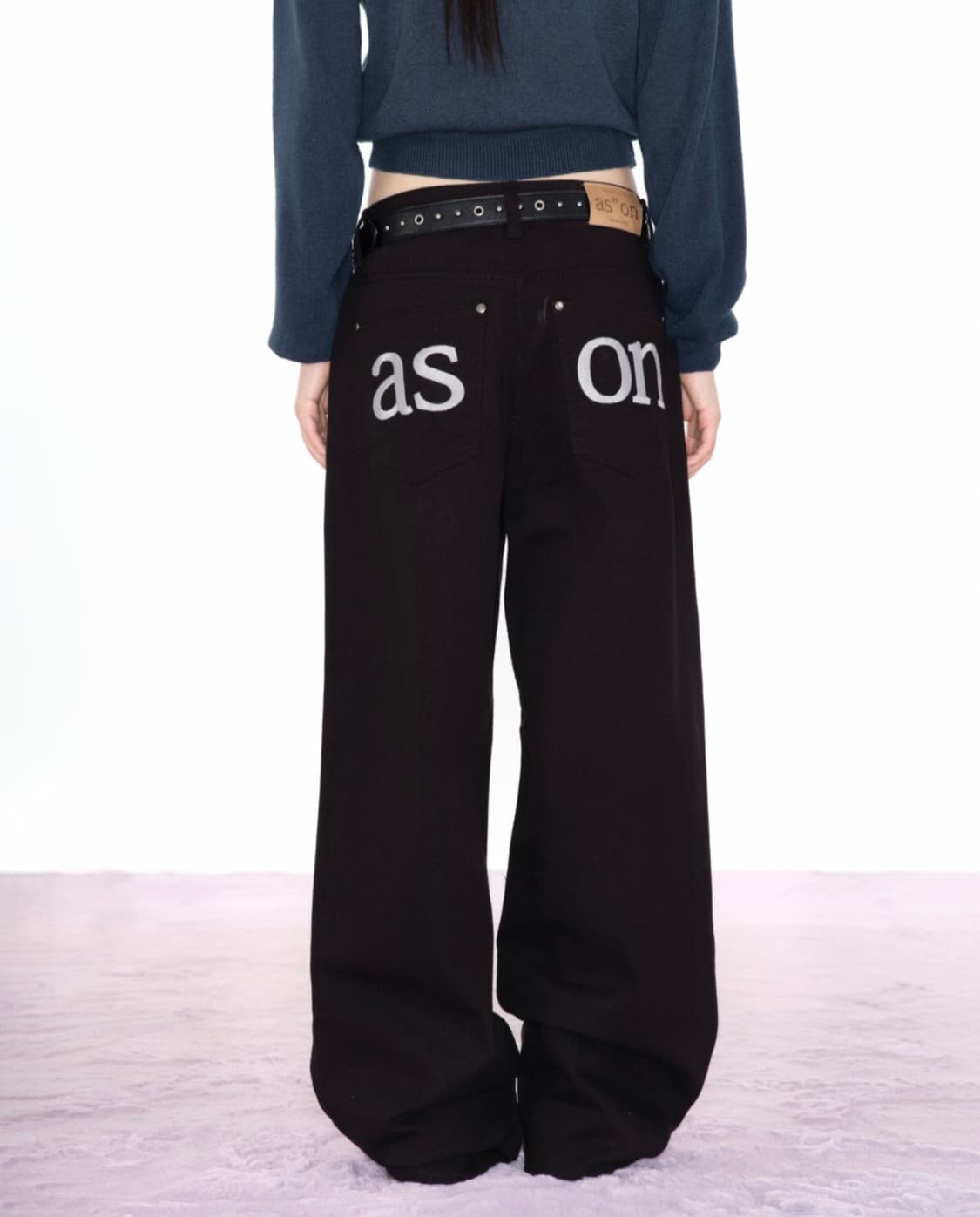 애즈온 SMOG WIDE PANTS / BLACK 상품이미지1
