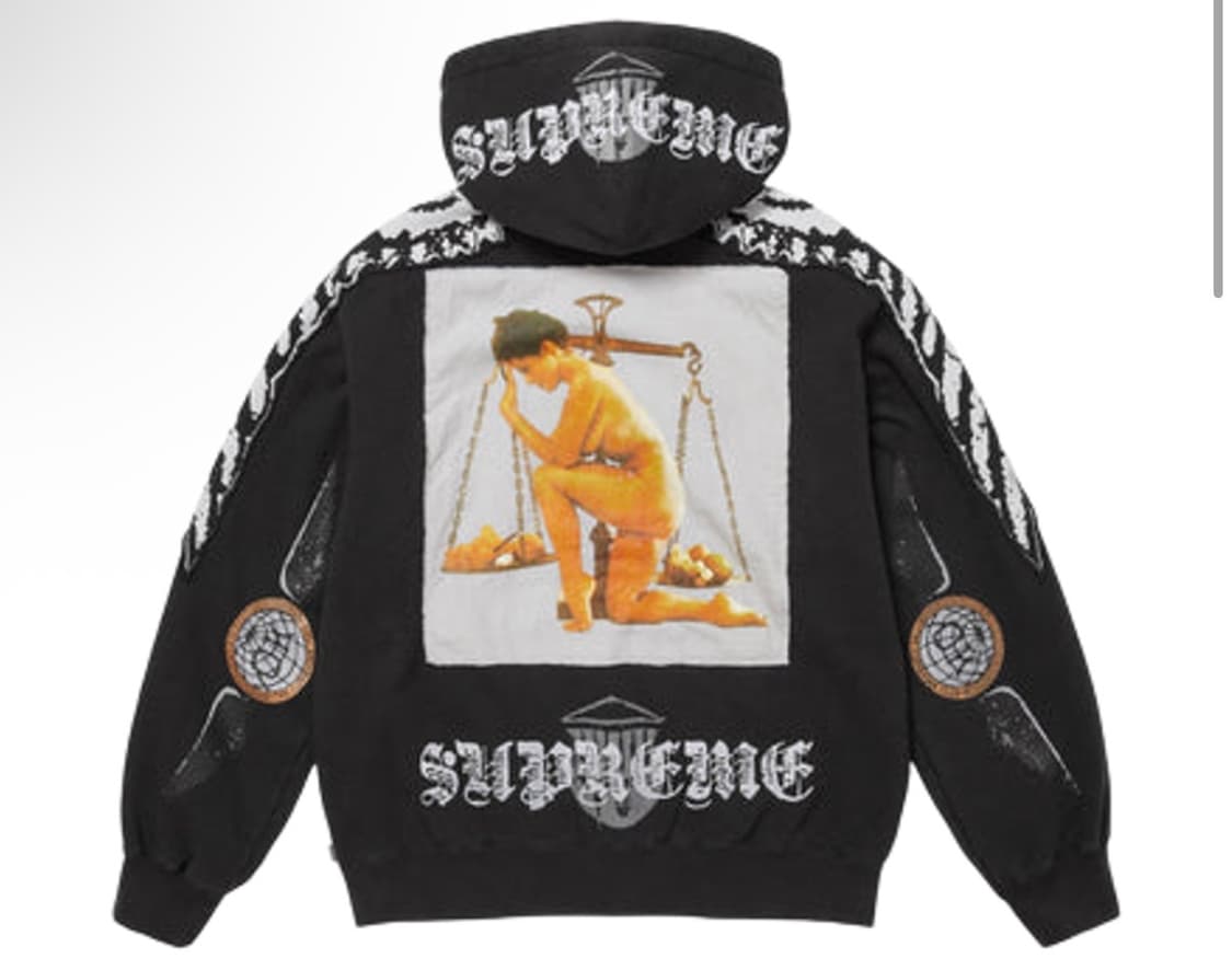 슈프림 윙스 집업 후드 스웨트셔츠 블랙 - 25FW 상품이미지1