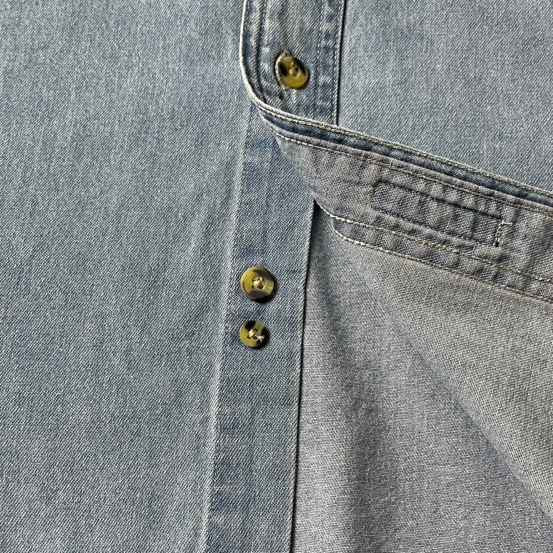 PORT AND COMPANY 빈티지 코튼 데님 셔츠 A00741 상품이미지5