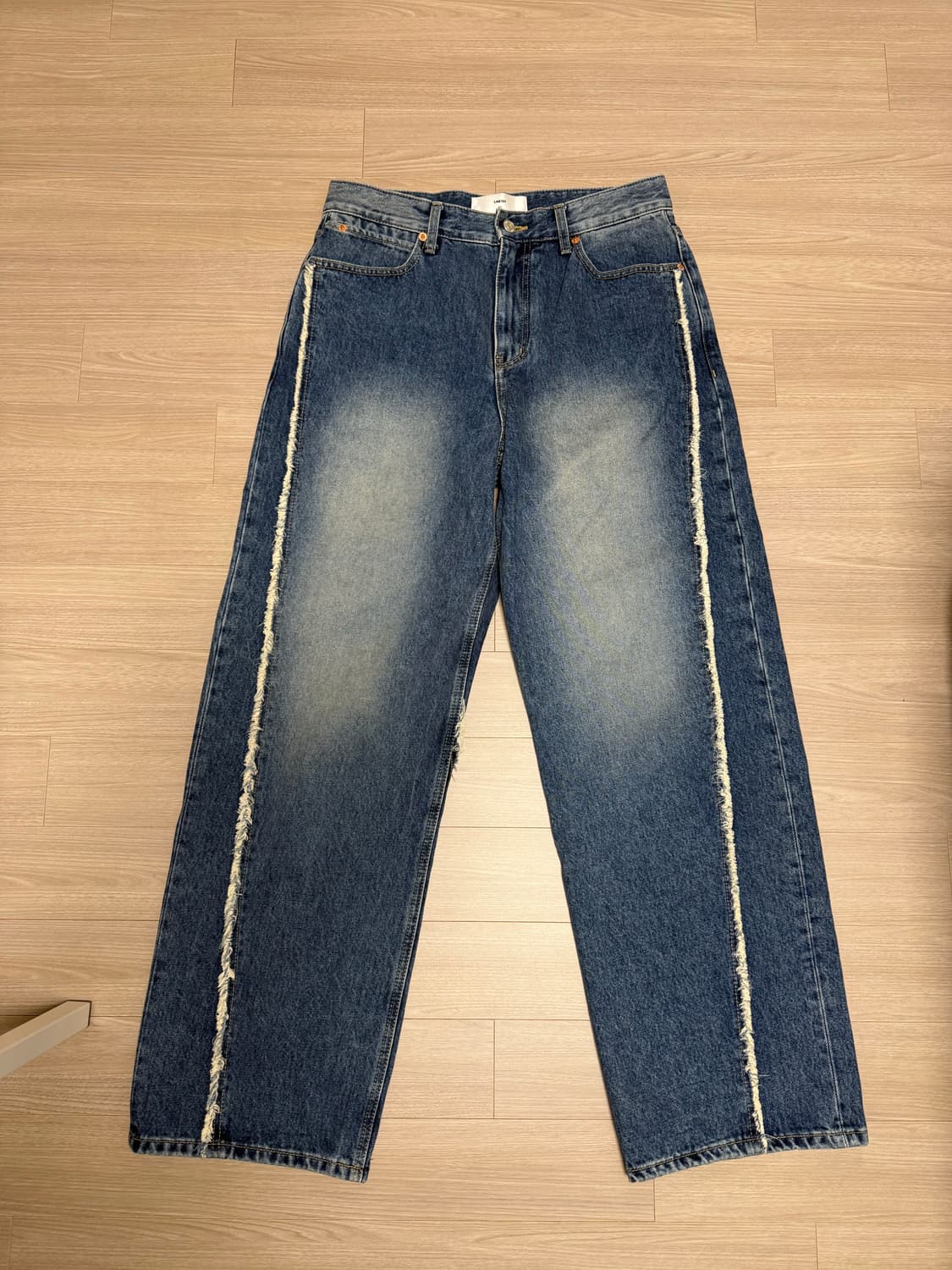 랩 101 컷오프 스톤워시 와이드 데님 팬츠 30size 상품이미지2