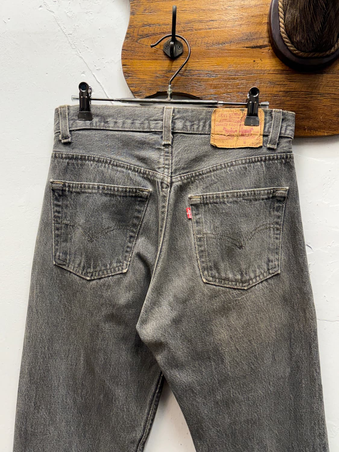 90s USA Levi's 501 Straight Gray Denim P 상품이미지2