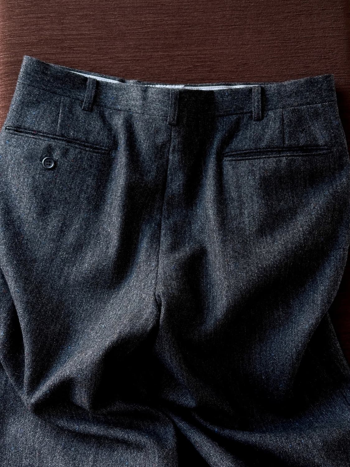 Tweed design no tuck straight slacks 상품이미지2