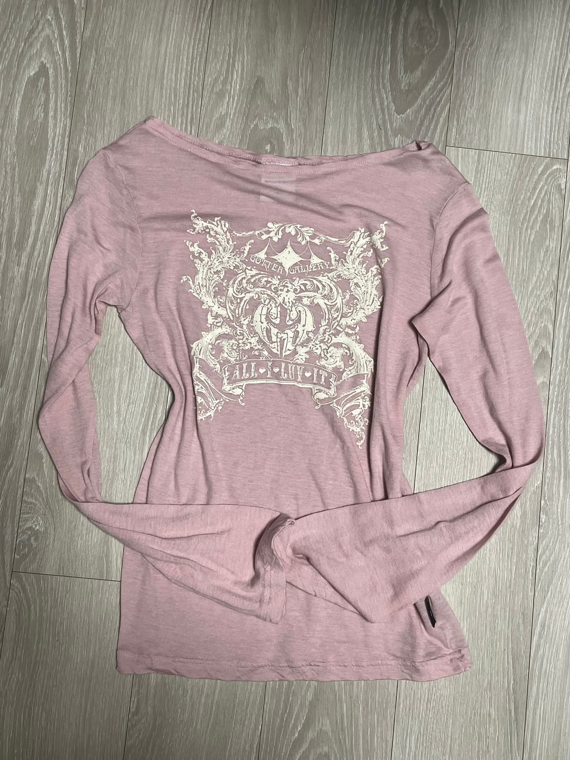 가터갤러리 인디핑크 롱슬리브 메쉬탑 긴팔티  상품이미지1