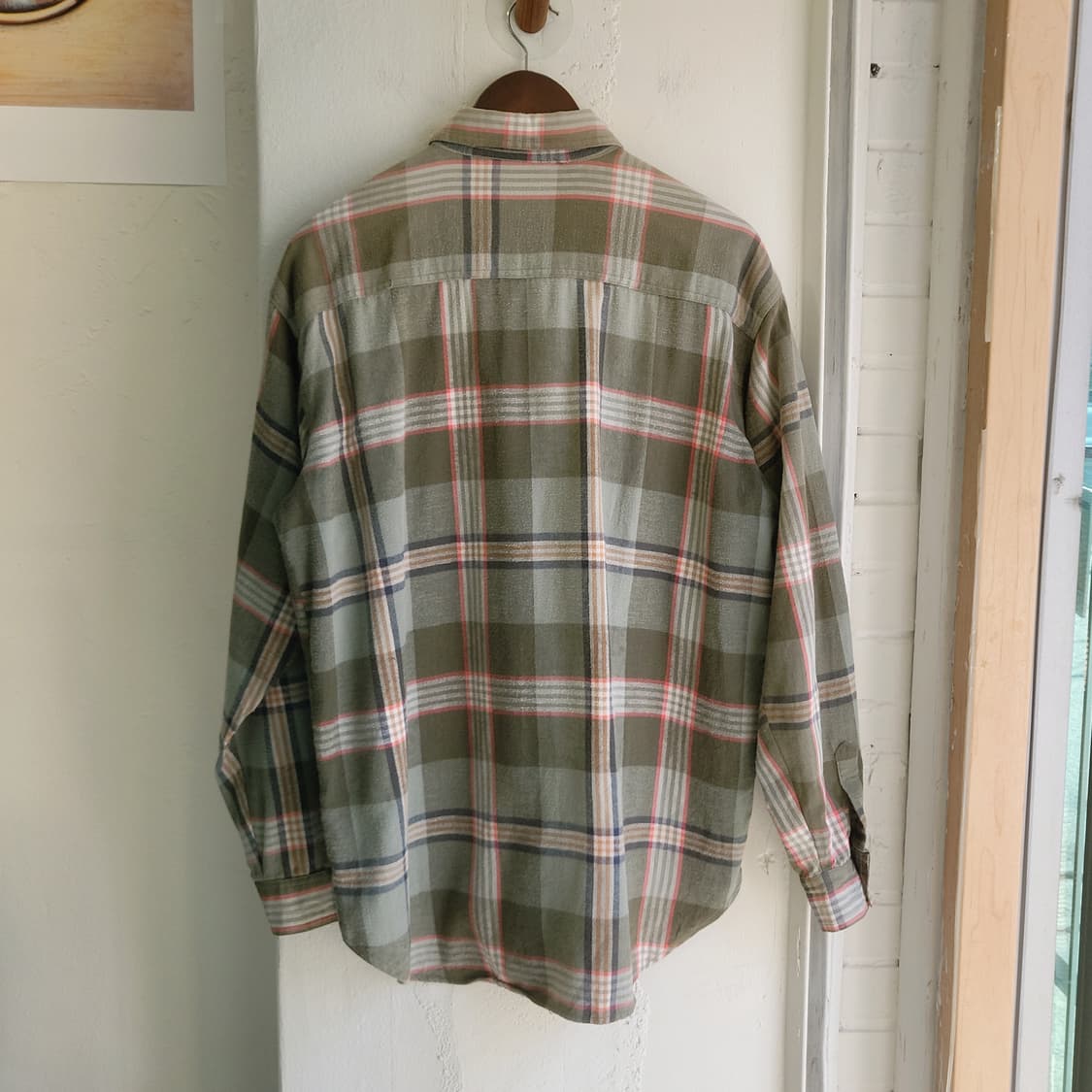 Y.O.M 그린체크 포켓 코튼셔츠 L 상품이미지7