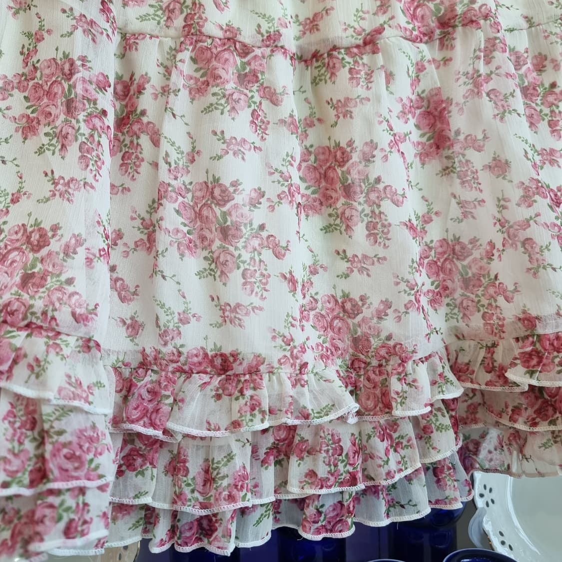 로즈 플라워 쉬폰 캉캉 스커트 상품이미지2