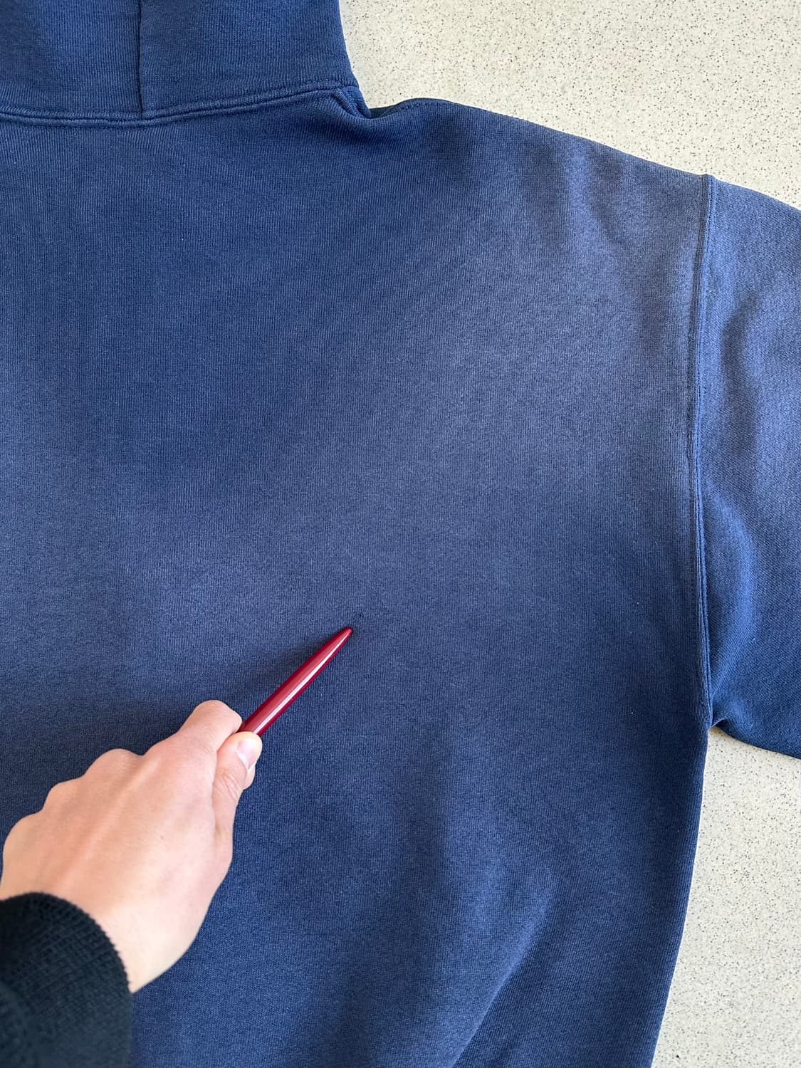 90s 빈티지 러셀 후드집업 네이비 M USA 상품이미지6