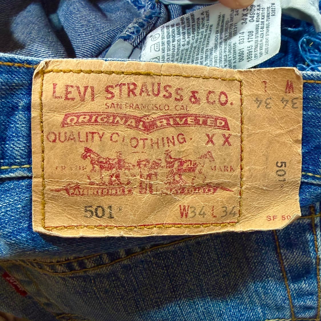 리바이스 10s 중청 데님 팬츠 (W34) 상품이미지5