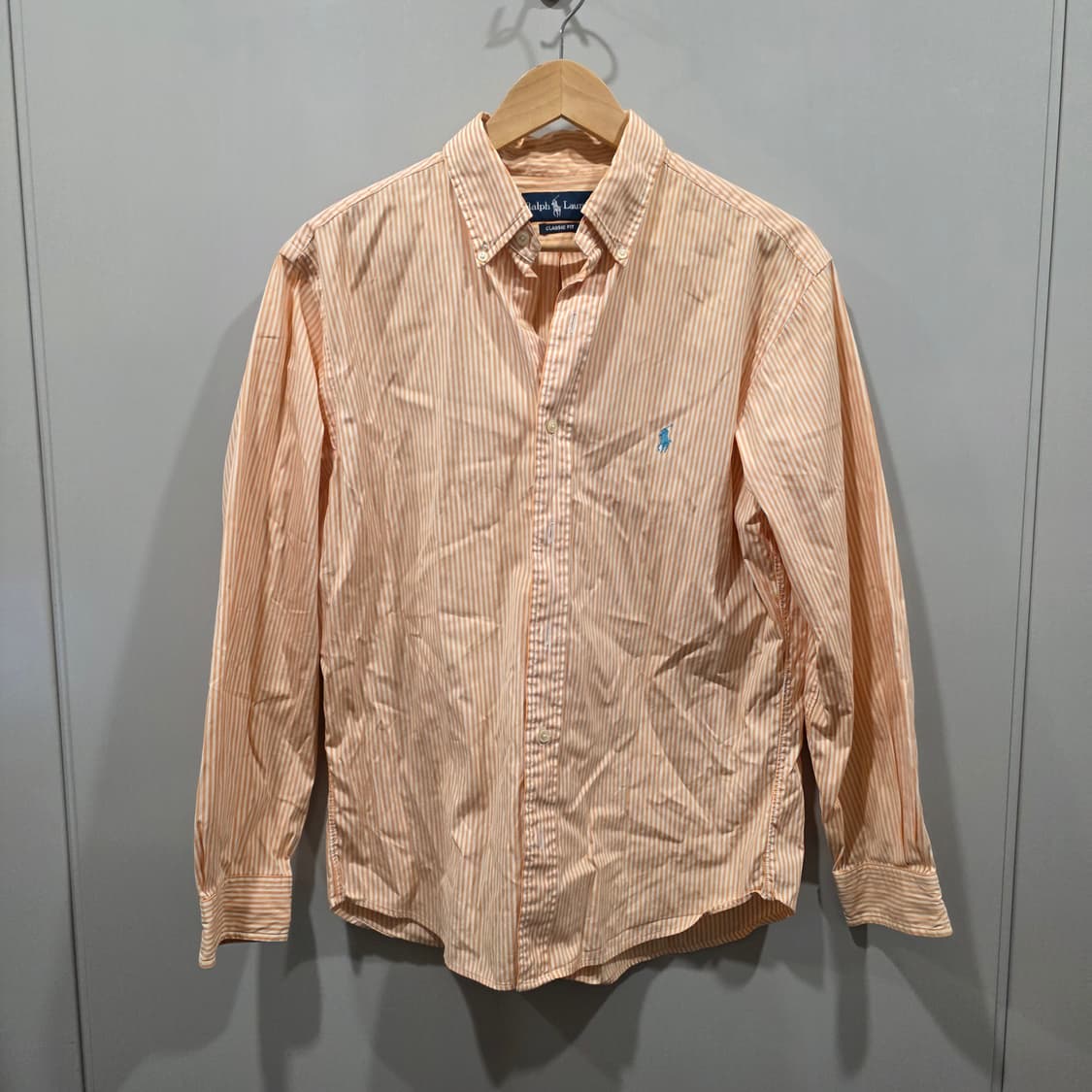 폴로 랄프로렌 오렌지 스트라이프 카라 셔츠 상품이미지1