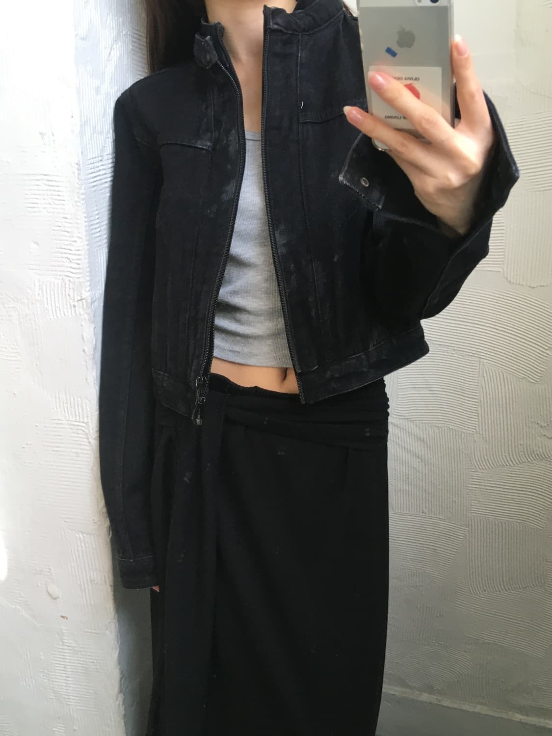 loading room 로딩룸 블랙 데님 자켓 상품이미지1