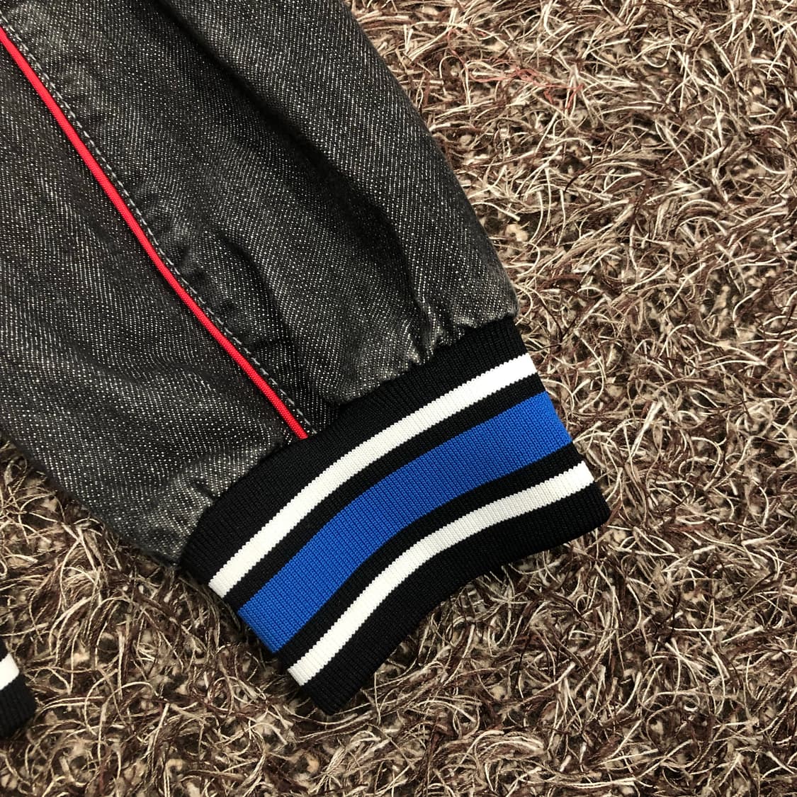 후부 데님 후디드 레이싱 바이커 자켓 상품이미지5