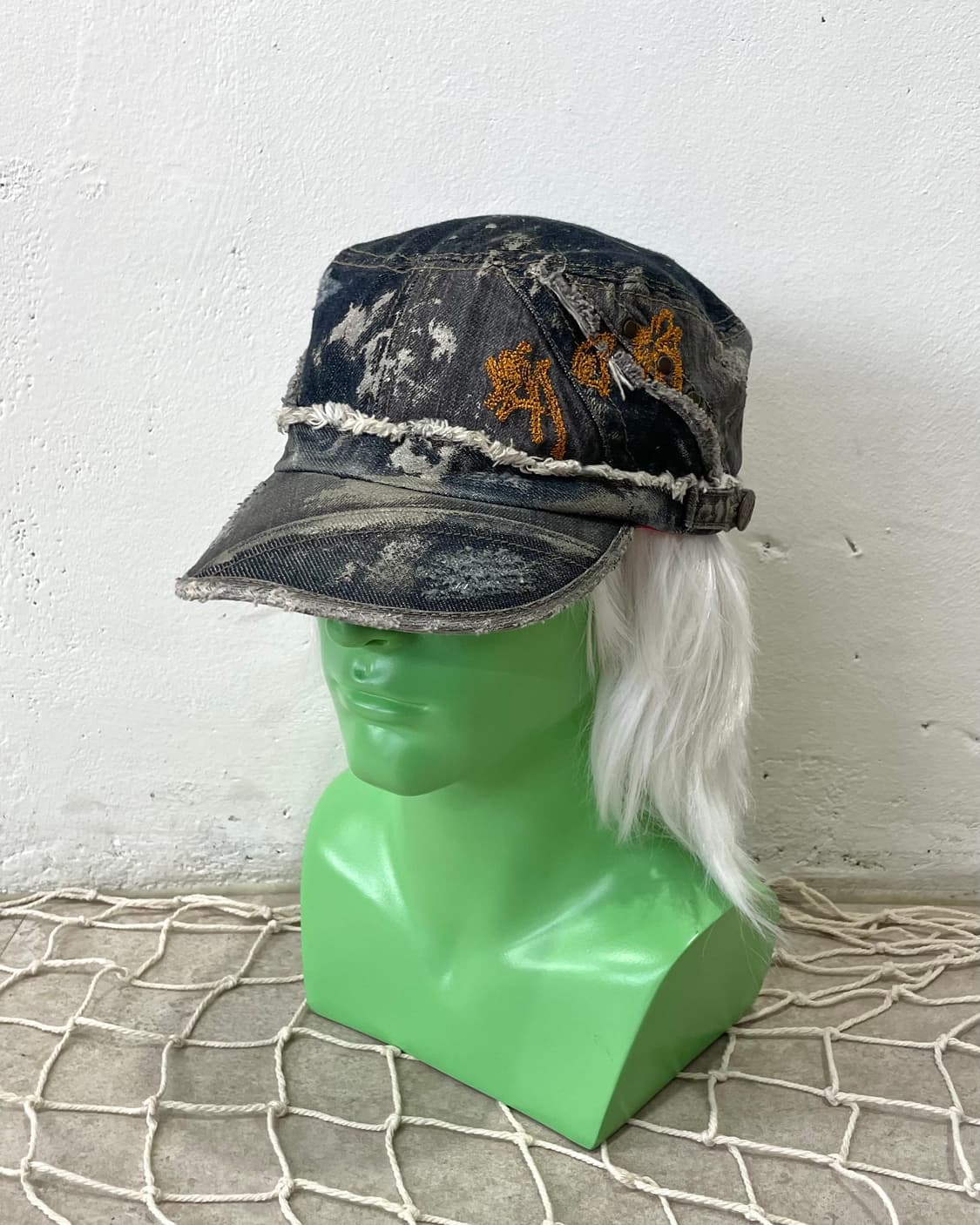 Dirty Washing Crochet Denim Cap 상품이미지1