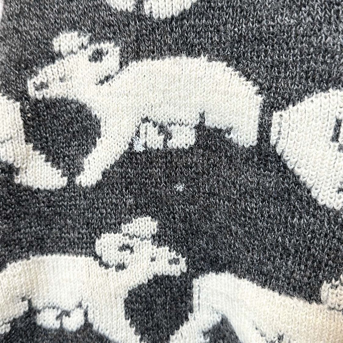 USA VINTAGE 울 니트 코알라 풀오버 패턴 디테일 그레이 상품이미지7