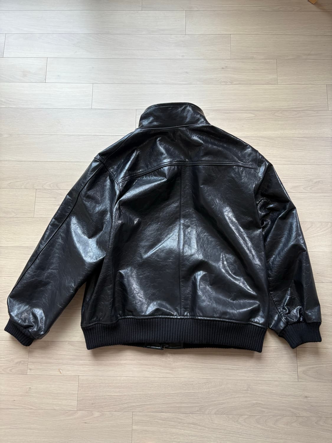 오라리 하드 램 레더 블루종 블랙 상품이미지6