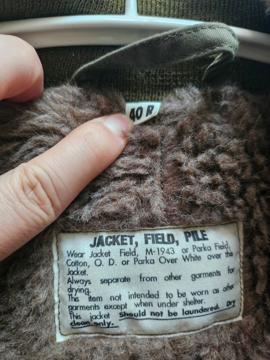 버즈릭슨 BUZZ RICKSON'S M-1943 라이너 상품이미지2