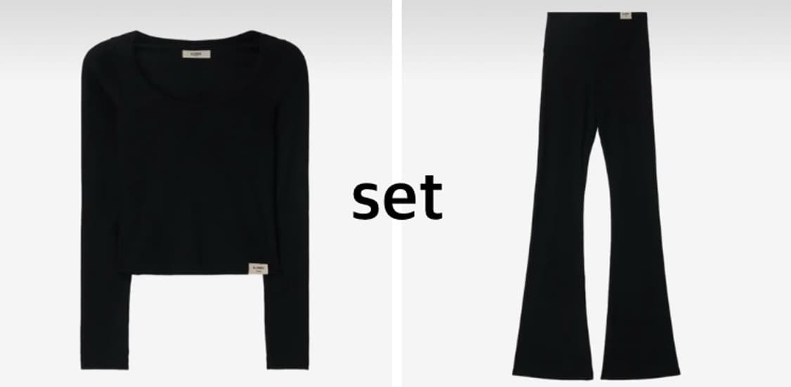 글로니 G CLASSIC RIB 롱슬리브, 팬츠 set 판매 상품이미지1