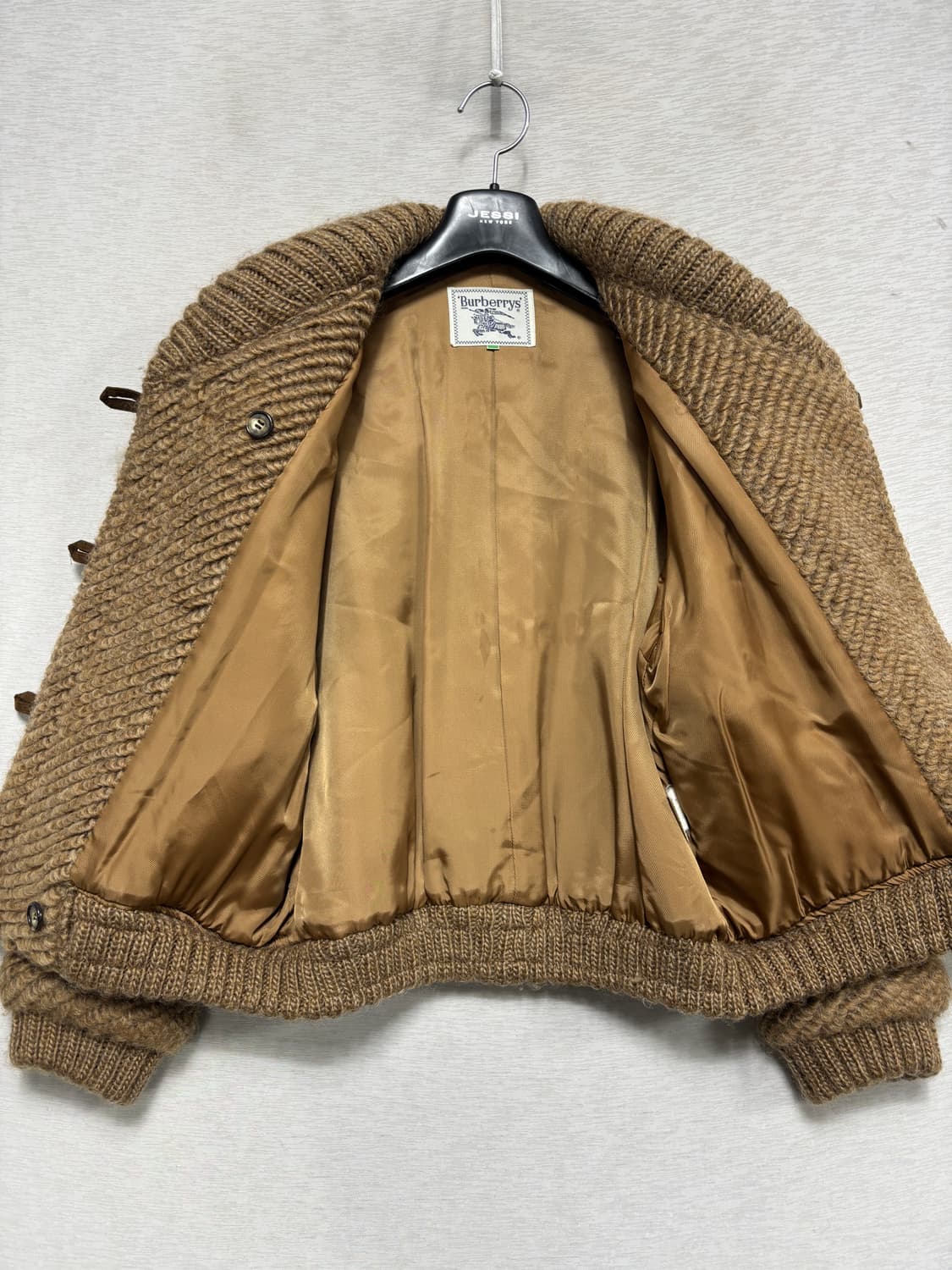 90s 버버리 케이블 헤비 울 가디건 44 상품이미지4