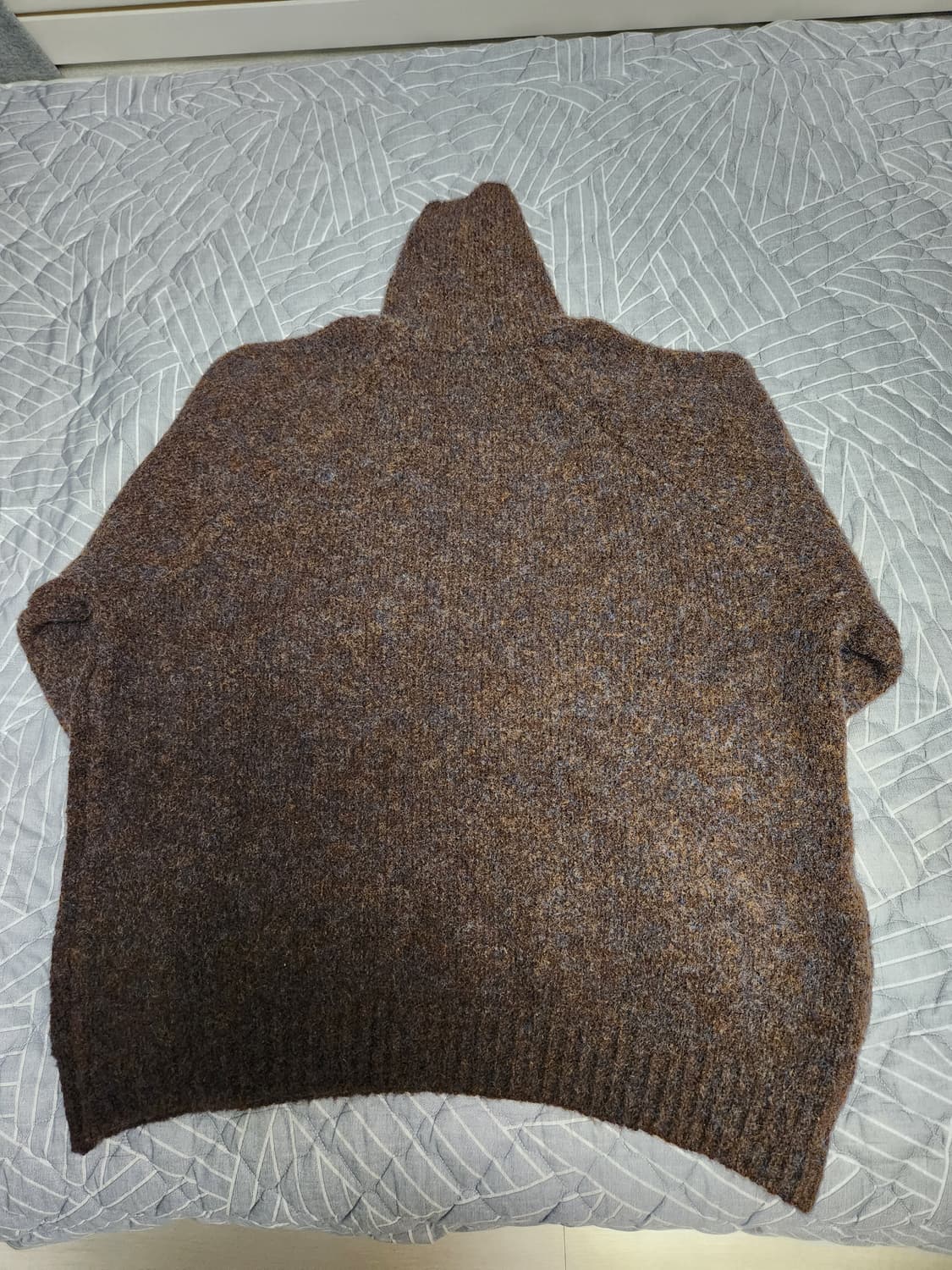 니티드 부클 터틀넥 니트 브라운 L 상품이미지2