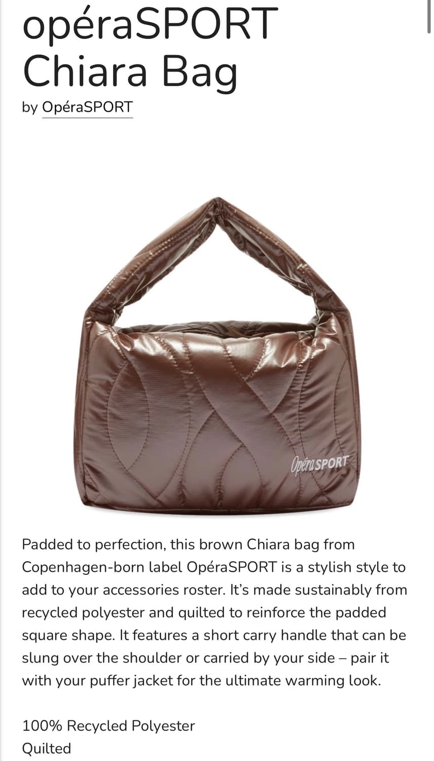 오페라스포츠 퀼팅백 상품이미지1