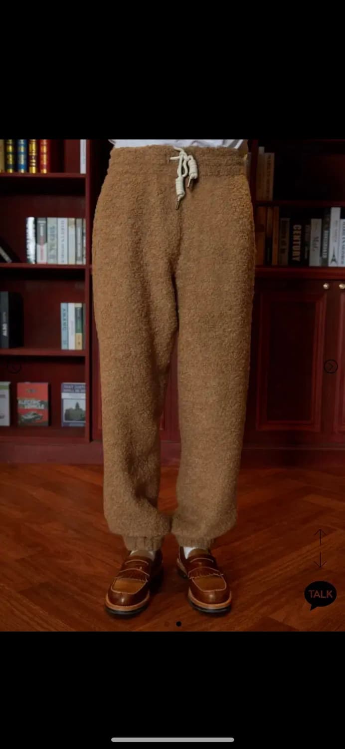 stu Boucle Wool Jogger Pants Camel 상품이미지1