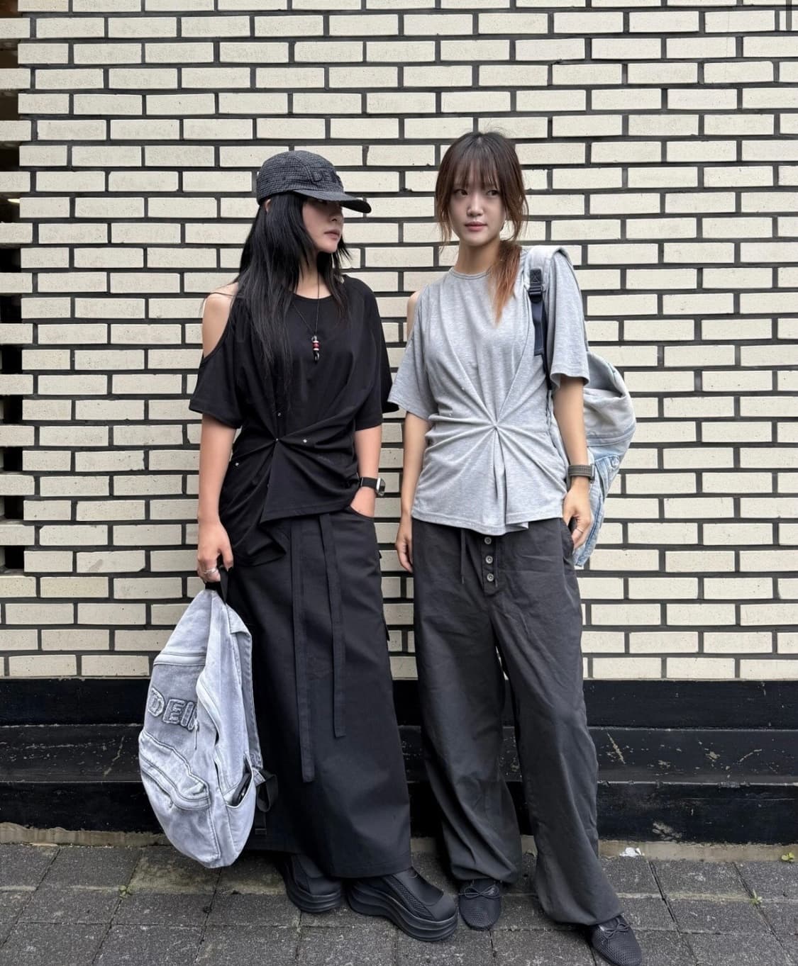 다이닛 ONE-SLIT SNAP T-SHIRTS 블랙 상품이미지3