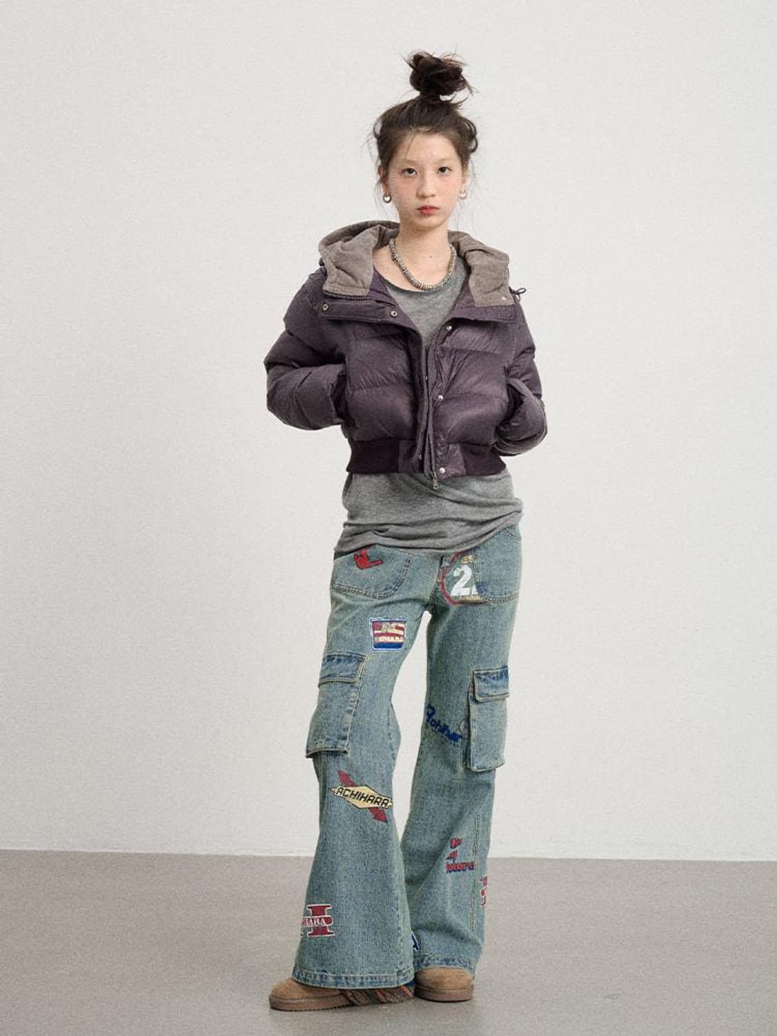 무료배송) Achihara 아치하라 숏패딩 s 상품이미지3