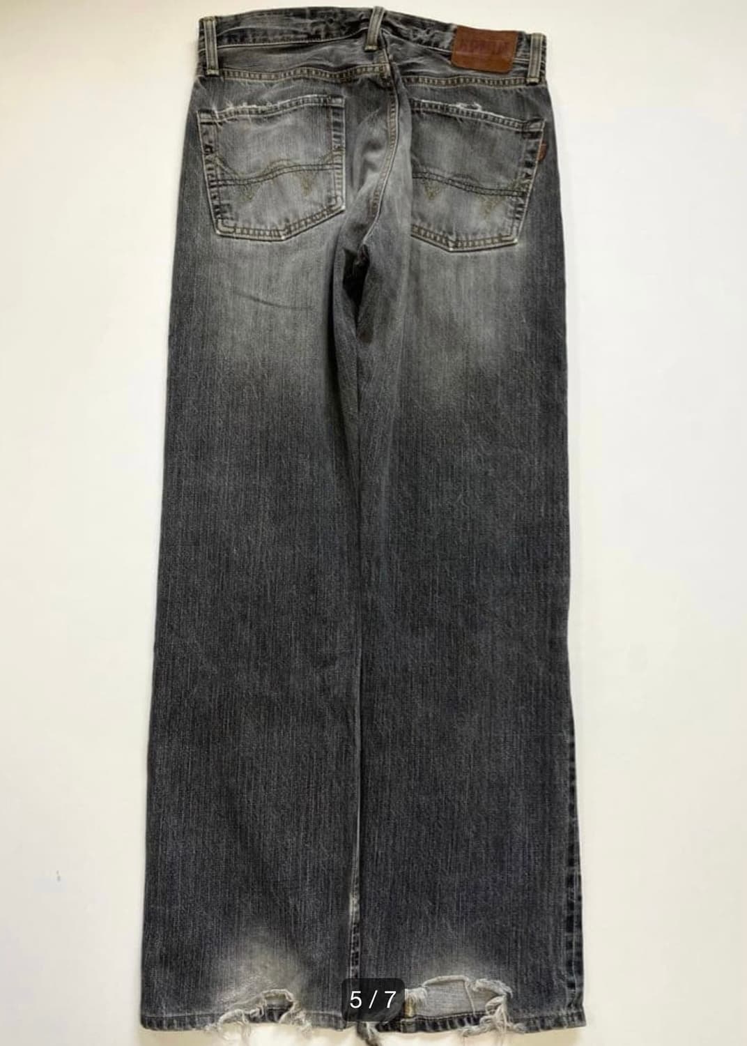 Edwin 505 흑청 셀비지 데님 팬츠 상품이미지3