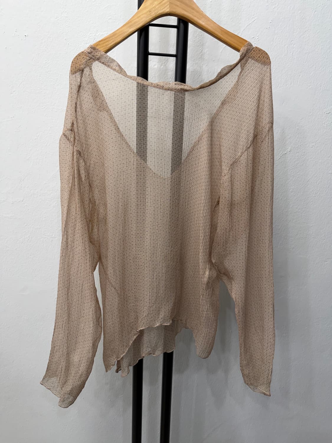 매장판정품) 마르니 시스루 실크 블라우스 38 상품이미지5