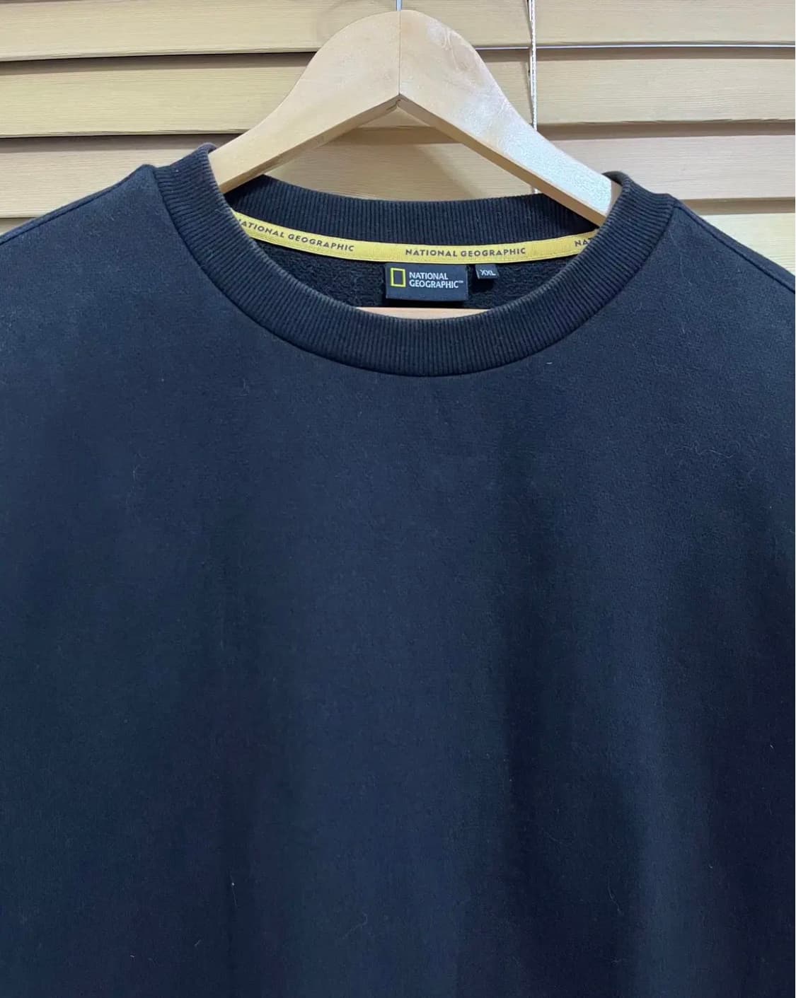 내셔널지오그래픽 남성 기모블랙맨투맨티셔츠 110사이즈 상품이미지1