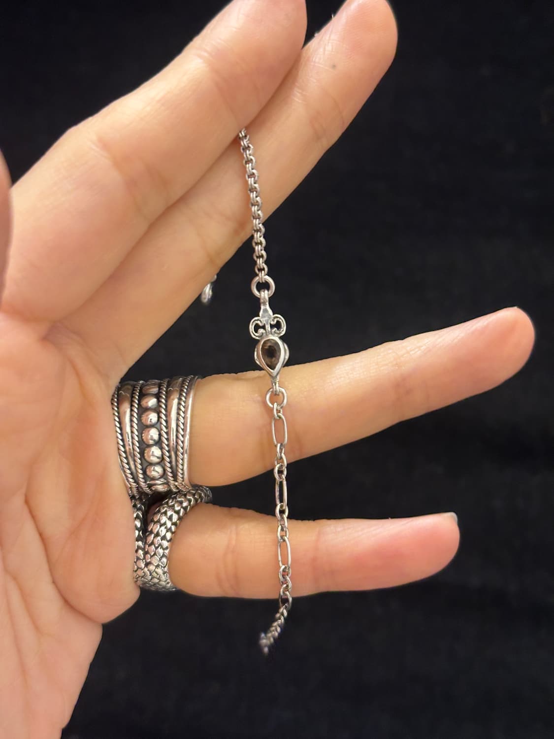 Smoky Quartz 925 Silver Bracelet  상품이미지4