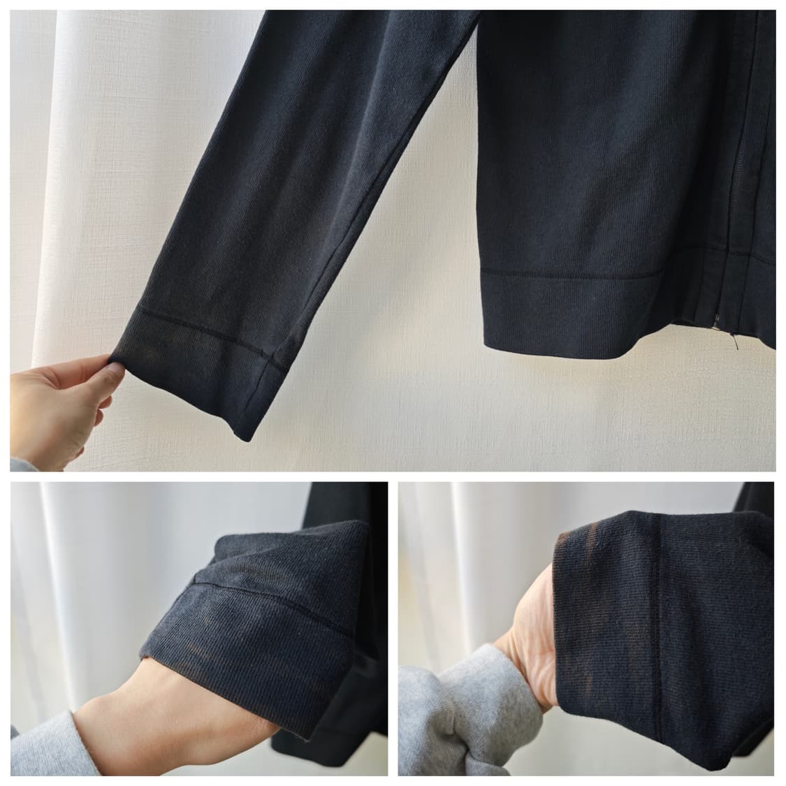 스톤아일랜드 와펜 코튼 후드 집업 블랙 M 상품이미지9