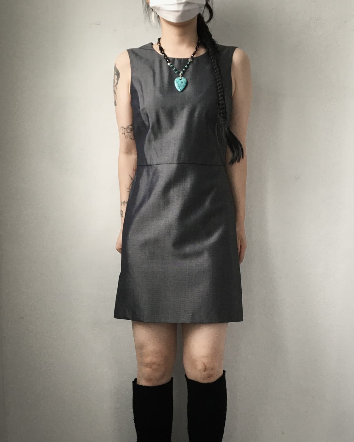 Agnes b glossy silver mood one piece 상품이미지1