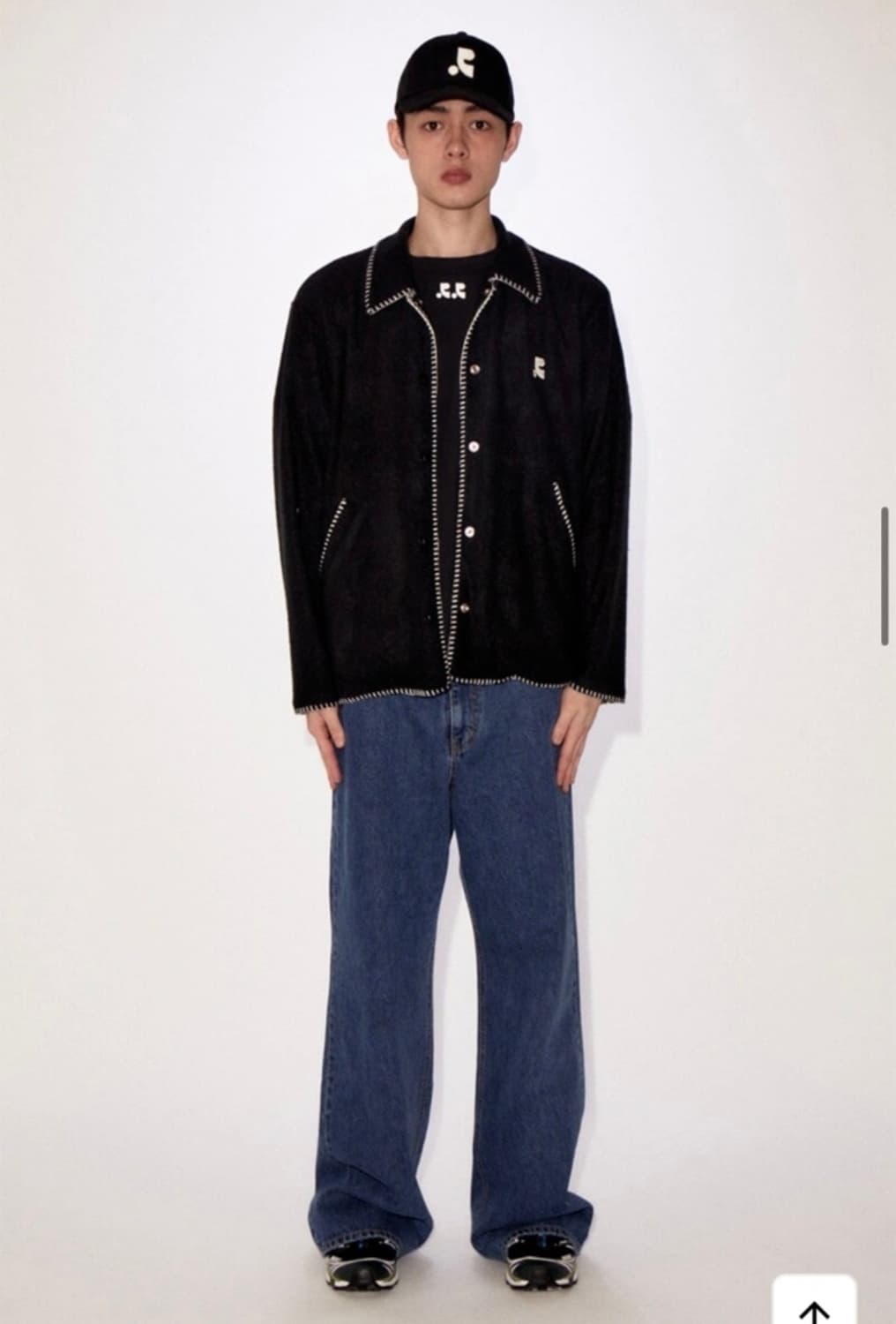 레스트앤레크레이션 RR 로고 와이드 진 데님 팬츠 상품이미지4