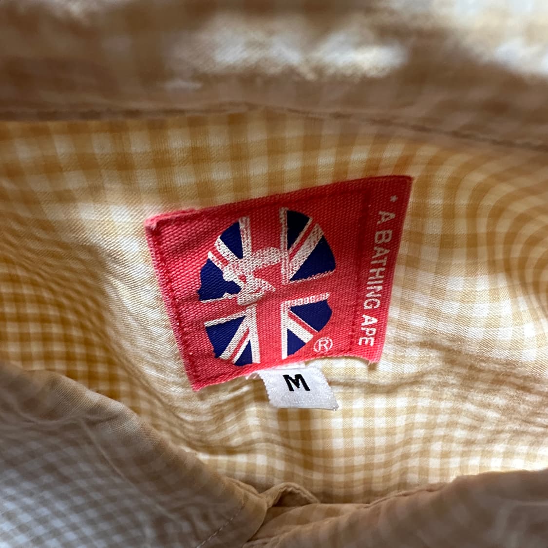 BAPE check shirt yellow 상품이미지5