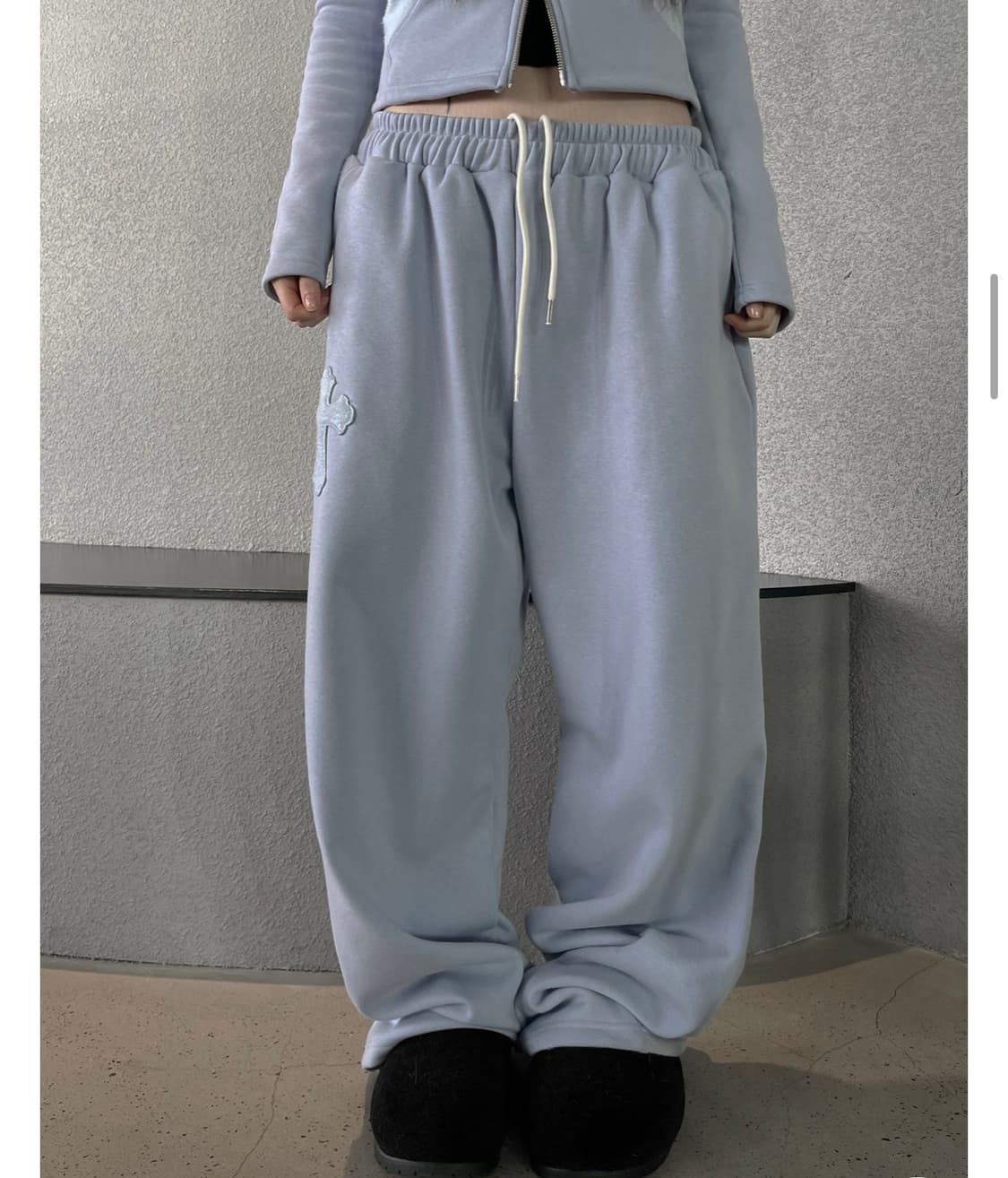 디에어타운 cross warm training 트레이닝 팬츠 블루 상품이미지2