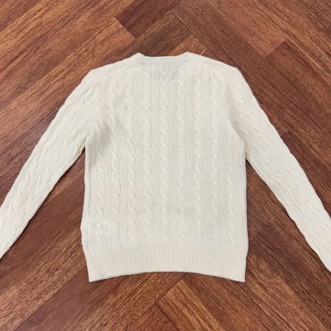 여성용 M 폴로 랄프로렌 캐시미어 케이블 라운드 니트 상품이미지3